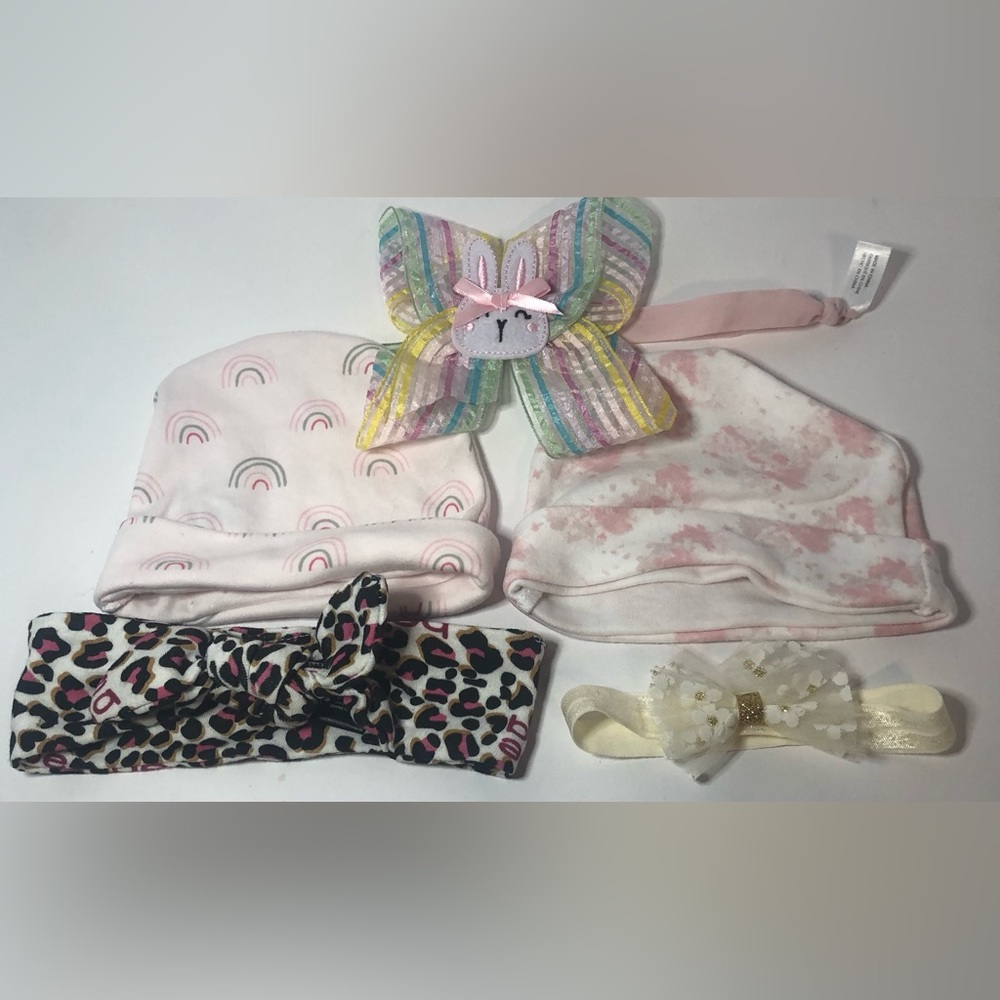 Baby Headband And Hat Bundle 5 Pack